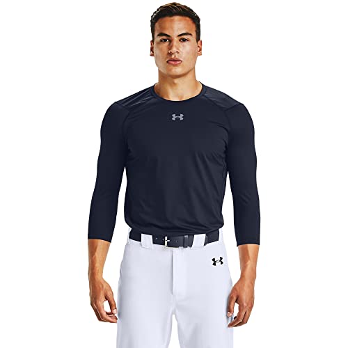 Under Armour Men's Standard IsoChill 3/4 Sleeve Shirt, (410) Midnight Navy / / Baseball Gray, X-Large