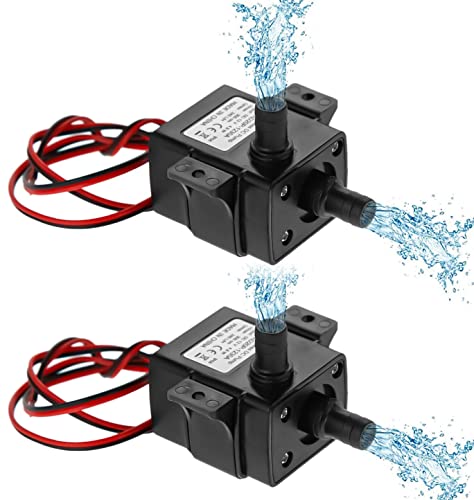 12V DC Water Pump, Aideepen 3M 12v water pump submersible Brushless Motor 240L/ H Water Pump for Aquariums, Fish Tank, Pond, Fountains(2-PACK)