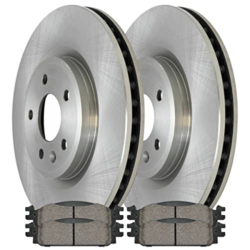 AutoShack PCDR64168641681376 Front Brake Kit Rotors and Performance Ceramic Pads Pair of 2 Driver and Passenger Side Replacement for Lincoln MKS MKT Ford Flex 2010-2019 Taurus 2011-2019 Explorer AWD