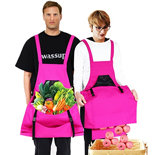 Gardening Apron with Pockets for Women Garden Apron for Women with Pockets Canvas Fruit Picking Bag Gardening Apron for Women Harvest Apron Harvesting Apron Gathering - Adjustable Waterproof Washable