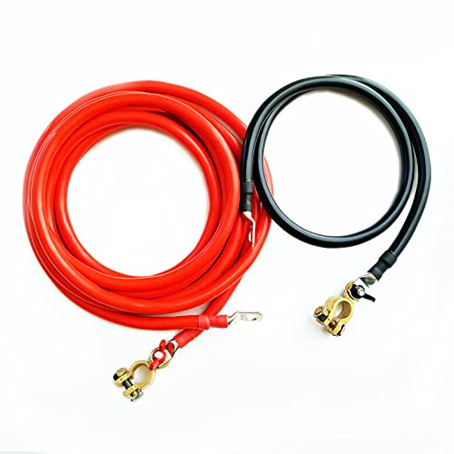 Battery Relocation Kit, 2 AWG Cable, Top Post 20 FT RED/ 5 FT BLACK
