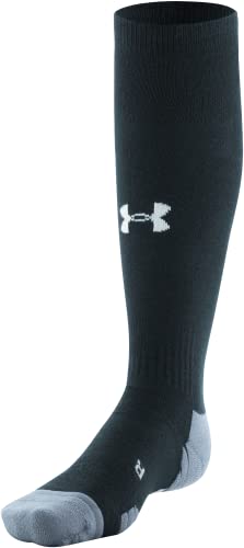 Under Armour Adult Team Over-The-Calf Socks, 1-Pair, Black/Graphite/White, Large