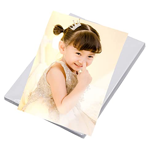 LIWUTE 8x11.5" 50Sheets A4 Double-sided Glossy Photo Paper for Laser Printer 157gsm Laser Printing Coated Paper for Business Card, Menu, Design Draft Printing etc (157gsm 8x11.5)