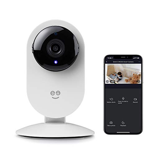 Geeni Glimpse 1080p WiFi HD Smart Camera  Indoor Home Security Camera  No Hub Required  Voice Control  Motion Detection Camera  Smart Camera Compatible