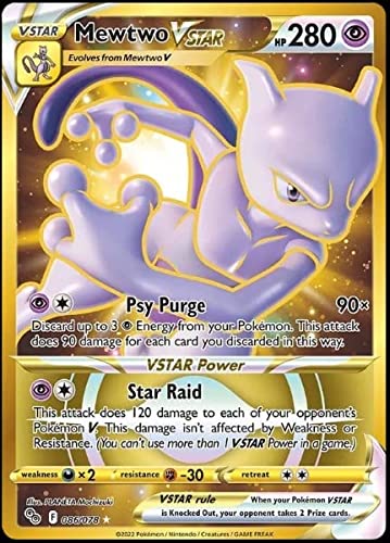 Mewtwo Vstar 086/078 - Pokemon Go - Gold Secret Rare Card