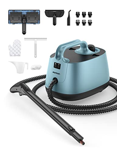 Aspiron Steam Cleaner, Multipurpose Portable Canister Steam Cleaners with 21 Accessories, Chemical-free for Floors Upholstery Carpet Car Tiles, 1.5L Capacity, 5 Mins Fast Heating for Deep Cleaning