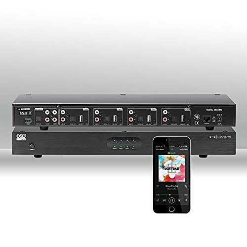 OSD Audio Black Series 4-Zone Wi-Fi Smart Multi-Media Audio Streaming Server, with USB, LAN, WPS, RS245 and Line in - SRT4