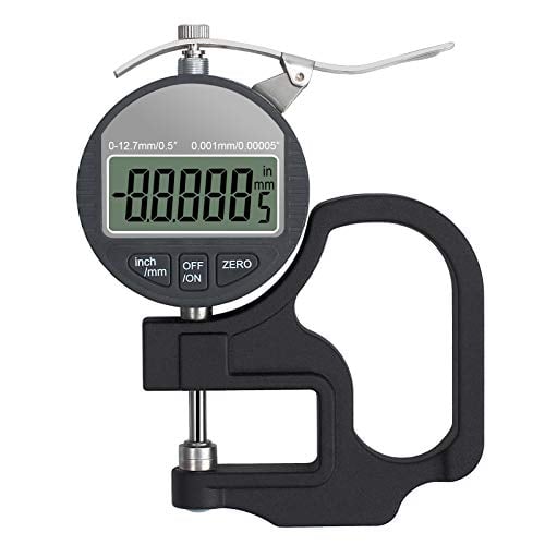 Neoteck Digital Thickness Gauge 0.5 inch/12.7mm, 0.00005"/ 0.001mm, Thickness Meter Precise Electronic Micrometer with LCD Display