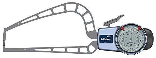 Mitutoyo 209-912 Caliper Gauge with Ball Jaw, 0-50 mm Range, -0.05 mm Accuracy, 0.05 mm Resolution, White Face