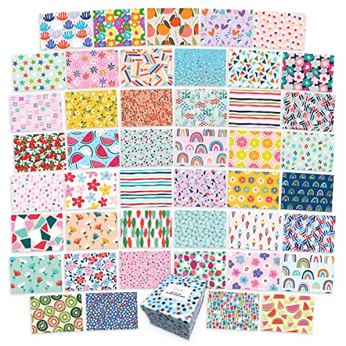 S&O Blank Cards for All Occasions in One Box Set - Blank Notecards with Envelopes for Handwritten Messages - All Occasion Cards Assortment Box with Envelopes - 100 Vibrant Notecards and Envelopes Set