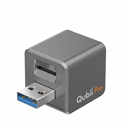 MAKTAR Qubii Pro USB-A Flash Drive, Auto Backup While Charging, MFi Certified Compatible with iPhone/iPad, Photo Storage/Stick with File Organizer APP