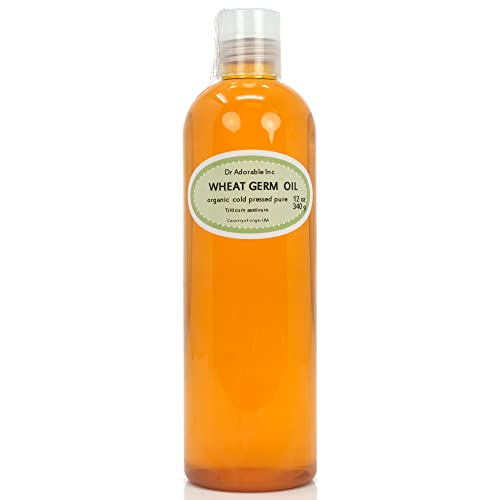 Wheat Germ Oil Unrefined Cold Pressed Organic Pure by Dr.Adorable 12 Oz