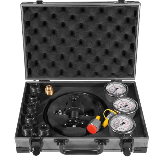 GK-01 Hydraulic Nitrogen Pressure Gauge Test Kit, Nitrogen Accumulator Gas Charging Tools, Nitrogen Inflation Kit, 0-400 BAR/6000 PSI