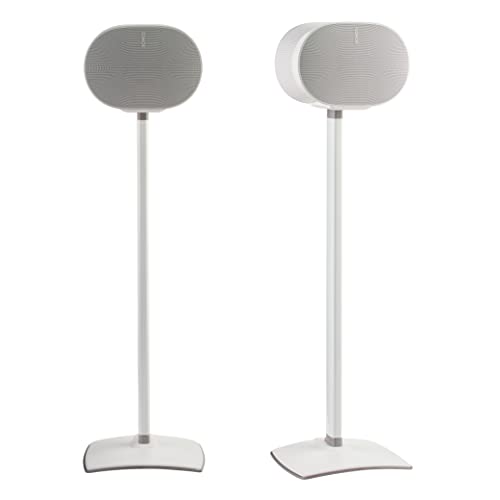 Sanus Wireless Speaker Stands for Sonos ERA 300 (White) - Pair, Perfect Stand Setup for Easy and Secure Mounting of New Sonos Era 300 Speakers - OSSE32-W2