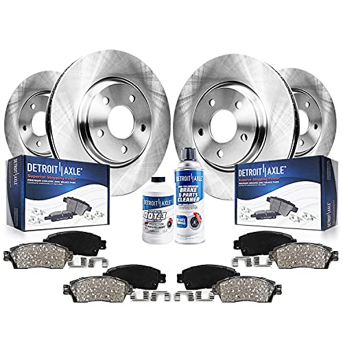 Detroit Axle - 312mm Front and 300mm Rear Disc Brake Rotors Ceramic Pad Replacement for 2007-2013 BMW 328I - [2009-2013 328I Xdrive] - 2008 328 Xi - [2013-2015 X1] - 10pc Set