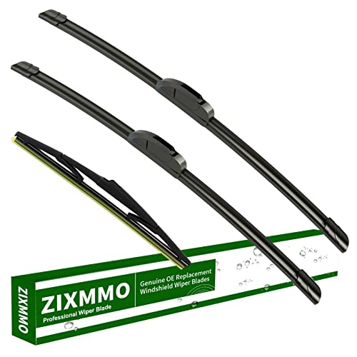 ZIXMMO 28"+20" Windshield Wiper Blades with 16" Rear Wiper Blades Set Replacement for Toyota Sienna 2011-2020 Original Factory QualityEasy DIY Install (Set of 3)