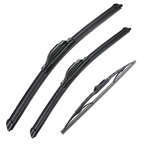 3 wipers Replacement for 2005-2010 Toyota Sienna, Windshield Wiper Blades Original Equipment Replacement - 26"/19"/16" (Set of 3) U/J HOOK