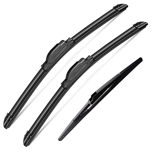 3 Wipers Set for 2011-2021 Toyota Sienna, Windshield Wiper Blades Original Equipment Replacement Front and Rear- 28"/20"/16" (Pack of 3) J- HOOK