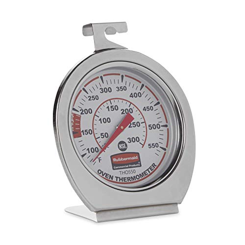 Rubbermaid Commercial Products Stainless Steel Monitoring Thermometer for Oven/Grill/Smoking Meat/Food