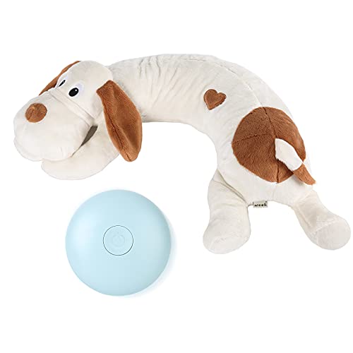 WEOK Heartbeat Puppy Plush Dog Toy, Puppy Heartbeat Stuffed Animal for Dog Anxiety Relief Behavioral Aid Toy, Dog Heartbeat Toy with Heartbeat for Dogs Cats Pets Separation Anxiety Calming