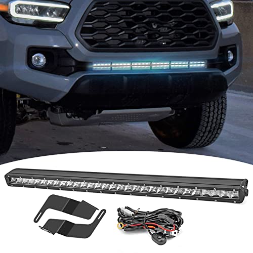 WeiSen 32" 150W LED Light Bar & Front Hidden Bumper Grille Mounting Brackets w/Wiring Kit Compatible with 2016-2023 Toyota Tacoma