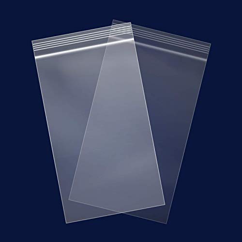 100 Count - 6" x 9", 2 Mil Clear Plastic Reclosable Zip Poly Bags with Resealable Lock Seal Zipper for A7 A8 A9 Cards & Envelopes, Bakery, Cookies, Candies