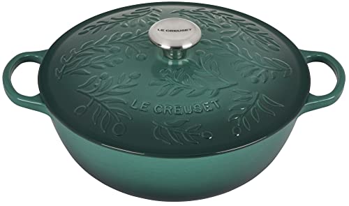 Le Creuset Olive Branch Collection Enameled Cast Iron Signature Soup Pot with Embossed Lid, 5.25 qt., Artichaut