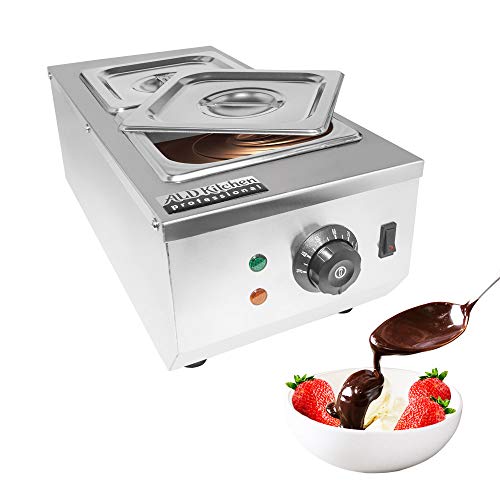 ALDKitchen Chocolate Melting Pot | Manual Control Chocolate Melter for Home or Bakery Use | 2 Tanks for 9 lb (4 kg) of Tempered Chocolate | 110V | 1kW