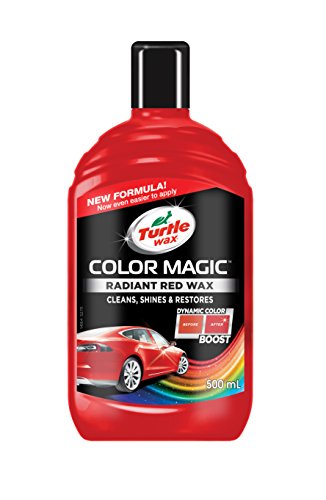Turtle Wax FG6905 Light Red Color Magic Plus Colored Car Polish Cleans Shines Restores Scratches Includes Chipstick 500ml