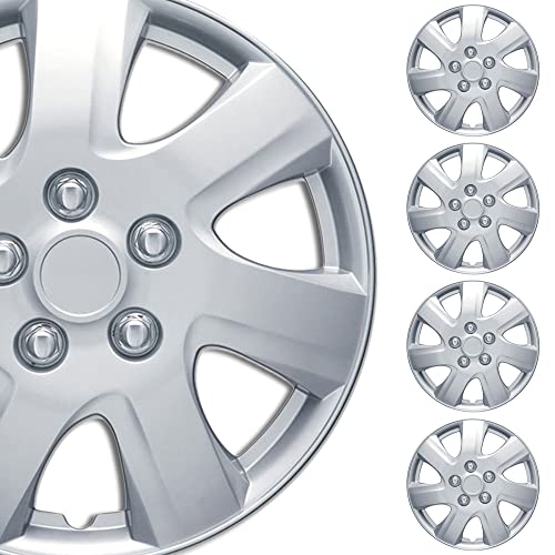 BDK (4-Pack Premium 16" Wheel Rim Cover Hubcaps OEM Style for Toyota Camry Style Replacement Snap On Car Truck SUV Hub Cap - 16 Inch Set