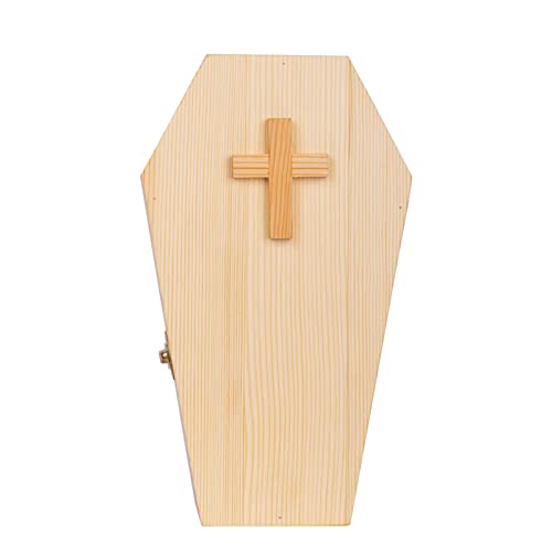 Kodope Wood Carving with Cross Dog Ashes Box Personalized Coffin Type Pet Cat Ashes Box is Used to Commemorate The Cremation Box of Small Animals Going to Heaven