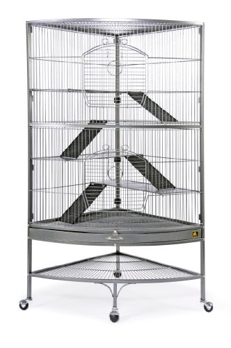 Prevue 490 Pet Products Corner Ferret Cage, Black Hammertone,Small