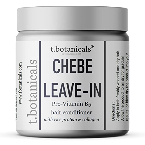 t.botanicals Chebe Leave In Conditioner Hair Growth with Provitamin B5, Thickening Strengthening Chebe Butter, Chebe Powder, Chebe Oil, Silk Amino Acids, Collagen (Citrus, 8 Ounce)