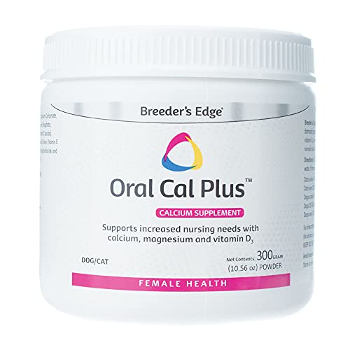 Revival Animal Health Breeder's Edge Oral Cal Plus Powder - Calcium Supplement for Dogs & Cats - 300gm