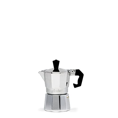 Primula Classic Stovetop Espresso and Coffee Maker, Moka Pot for Italian and Cuban Caf Brewing, Greca Coffee Maker, Cafeteras, 1 Espresso Cup, Silver