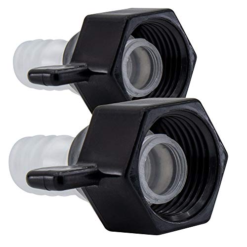 RV Plumbing Fitting 1/2" Swivel to 1/2" Barb | Barb Straight Wingnut Swivel Adapter (2-Pack)