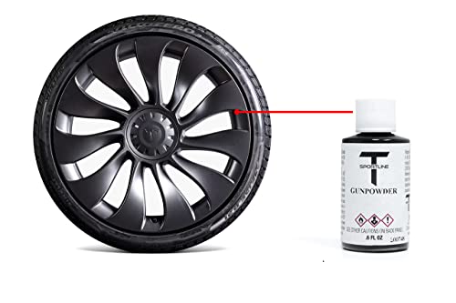 T Sportline Tesla Wheel Touch Up Paint for Tesla Model 3 Zero G, Tesla Model 3 & Y Uberturbine Wheel, and 2021 Model S 21" Arachnid Wheel (Gunpowder or Satin Gray) (1 Bottle)