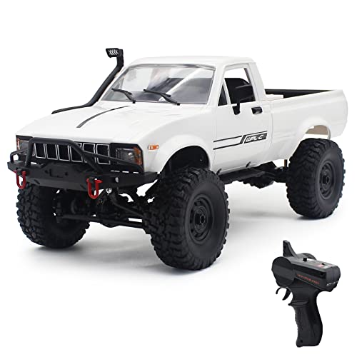 Mostop RC Car Crawler 1/16 Scale 4WD Offroad Pickup RC Truck Climbing Vehicle Speed Model Toys, C24-1 Throttle & Steering Control RC Trucks 2.4Ghz Remote Control Children RC Car for Kids