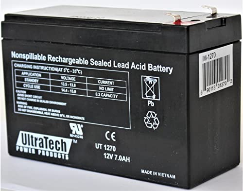 UltraTech UT1270 / UT-1272-F1 12V 7 Ah Sealed Lead Acid Alarm Battery UT-1270 UT-1272-F1