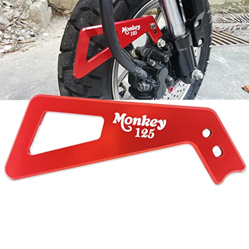 Aluminum Front Brake Line Protector Compatible with Honda Monkey 125 (2018-2023) All Models Red