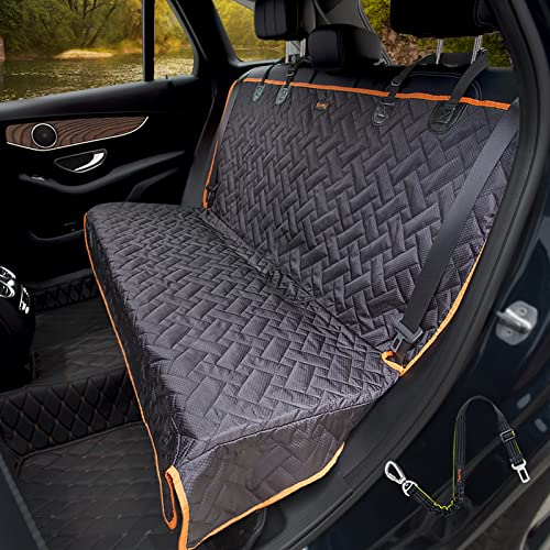 iBuddy Bench Dog Car Seat Cover for Car/SUV/Small Truck, Waterproof Back Seat Cover for Dog and Kids Without Smell, Heavy Duty and Nonslip Pet Car Seat Cover for Dogs, Machine Washable