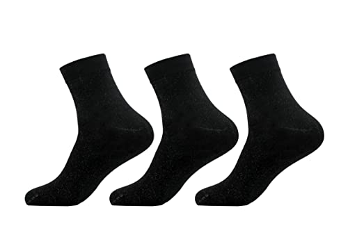 40% Silver Infused Grounding Socks Conductive Earthing Socks for Men Women Anti-Odor & Moisture Wicking Socks(3 Pairs)