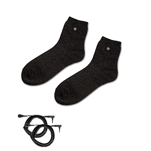 Grounding Socks 30% Pure Silver Fiber Conductive Earthing Quarter Socks for Men Women