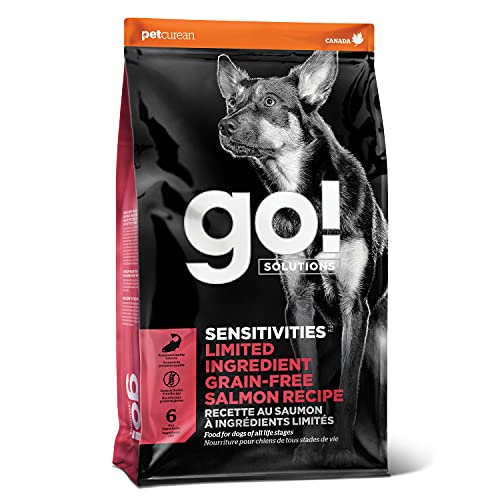 GO! SOLUTIONS SENSITIVITIES  Salmon Recipe  Limited Ingredient Dog Food, 3.5 lb  Grain Free Dog Food for All Life Stages  Dog Food to Support Sensitive Stomachs