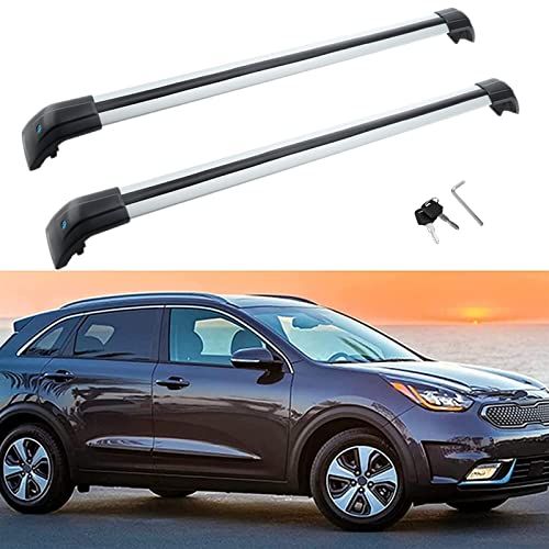 KaiWell Roof Rack Cross Bars Fit for Kia NIRO EV NIRO Plug-in Hybrid 2017 2018 2019 2020 2021 2022 Roof Rail Cargo Luggage Rack