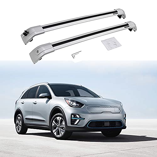 AUXPACBO 2Pcs Lockable Roof Rack Cross Bars Fit for Kia NIRO 2017-2021,Adjustable Aluminum Cargo Carrier Rooftop Luggage Crossbars.