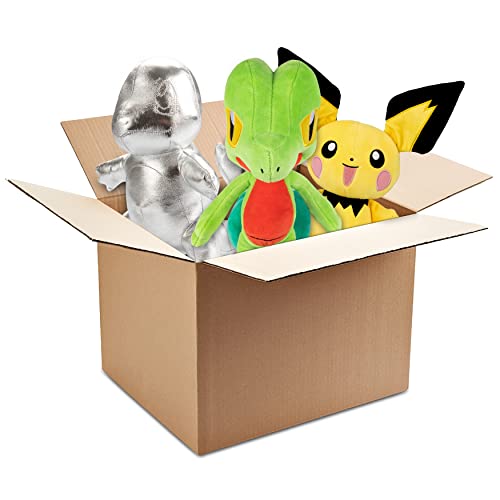 Pokemon 8" Mystery Blind Box, 3-Pack Plush, Assorted - Receive 3 of 10 Pictured Styles - Officially Licensed - Surprise Pokemon Characters Stuffed Animal Toy - Great Gift for Kids