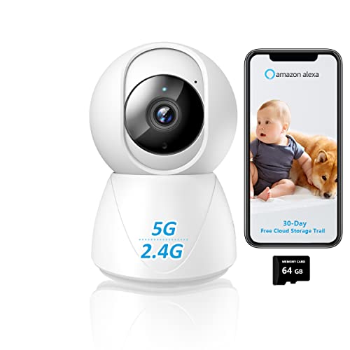 2K Indoor Camera, 5G & 2.4G Wireless Camera for Pet Camera Baby Monitor, 4MP 360 PTZ Security Dog Cameras for Home Security with Night Vision