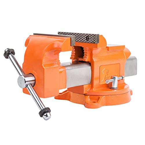 Forward 8-Inch Bench Vise Ductile Iron with Channel Steel and 360-Degree Swivel Base HY-30808-8In (8")