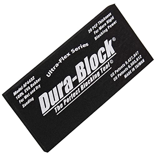 Dura-Block Scuff Pad - 5.6in Ultra-Flex Hook and Loop Scruff Pad Sanding Blocks for Wood and Auto Fits Wet Dry Sandpaper